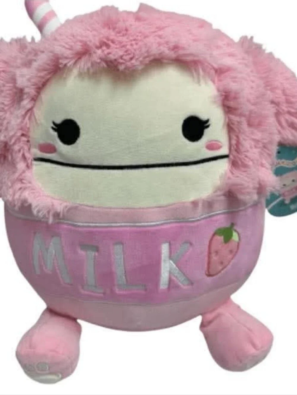 Squishmallow Brina The Big Foot Strawberry Milk 8 In NWT